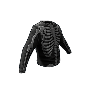 Skeleton Costume Burlap Shirt