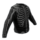 Skeleton Costume Burlap Shirt