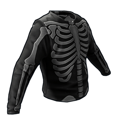 Skeleton Costume Burlap Shirt