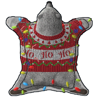 Santa's Bearskin Rug in Rust