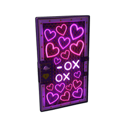 Neon Hearts Sheet Metal Door