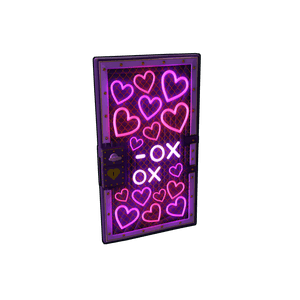 Neon Hearts Sheet Metal Door