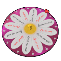 Loves me Loves me Not Spinning Wheel