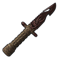 Flesh Flayer Combat Knife in Rust