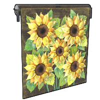 Sunflowers Garage Door in Rust