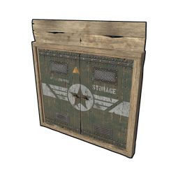 Military Storage Wooden Double Door