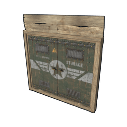 Military Storage Wooden Double Door