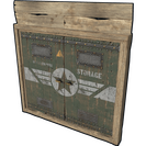 Military Storage Wooden Double Door