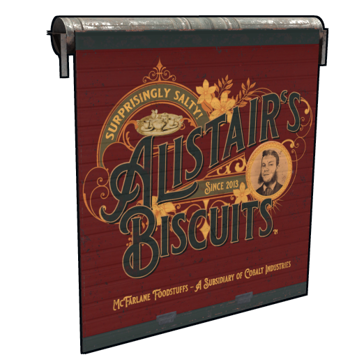 Alistair's Biscuits Garage Door