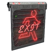 Neon Exit Garage Door