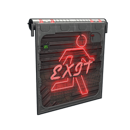 Neon Exit Garage Door