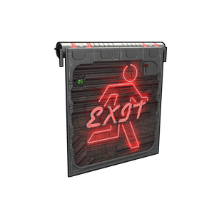 Neon Exit Garage Door