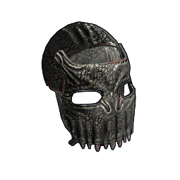 Black Alligator Metal Facemask
