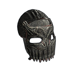 Black Alligator Metal Facemask