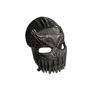 Black Alligator Metal Facemask