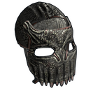 Black Alligator Metal Facemask