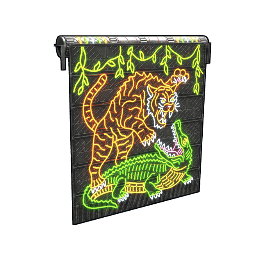 Neon Jungle Rule Garage Door