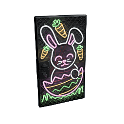 Neon Easter Bunny Door