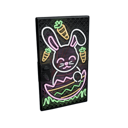 Neon Easter Bunny Door