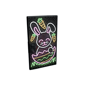 Neon Easter Bunny Door