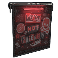 NOT Friendly Clan Garage Door