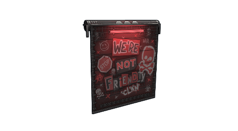 NOT Friendly Clan Garage Door