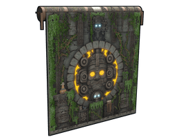 Forbidden Mayan Temple Garage Door