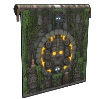 Forbidden Mayan Temple Garage Door