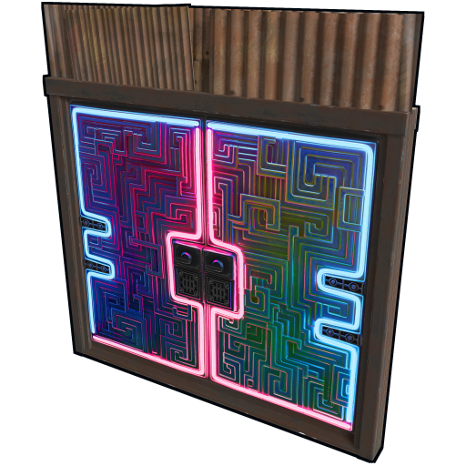 Neon Bismuth Metal Double Door