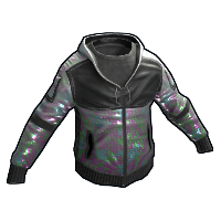 White Holographic Hoodie in Rust