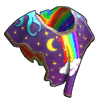 Rainbow Pony Poncho in Rust