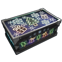 Neon Christmas Large Box in Rust