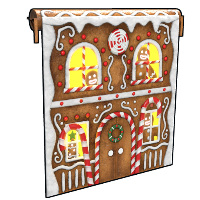 Gingerbread House Garage Door in Rust