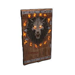 Wolf Warrior Wooden Door