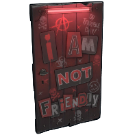 NOT Friendly Wooden Door
