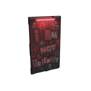 NOT Friendly Wooden Door