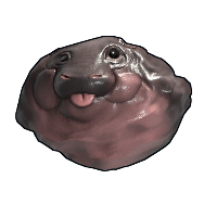 Baby Hippo Rock in Rust