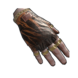 Gold Chains Leather Gloves