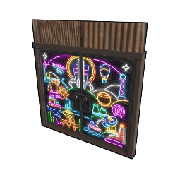 Neon Vibes Double Metal Door