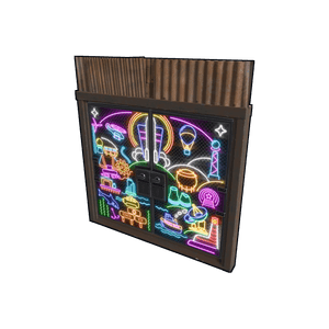 Neon Vibes Double Metal Door