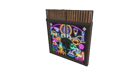 Neon Vibes Double Metal Door