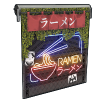 Ramen Garage Door in Rust