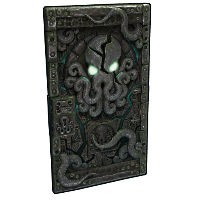 Tomb Of The Octopus Metal Door in Rust