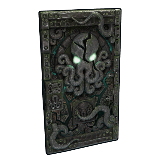 Tomb Of The Octopus Metal Door in Rust