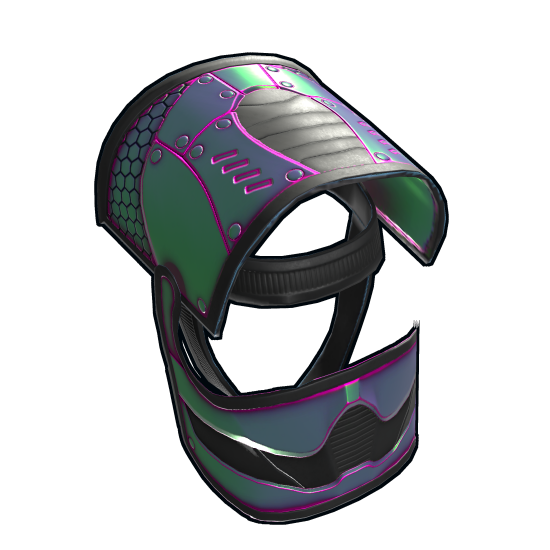 Chameleon Helmet in Rust