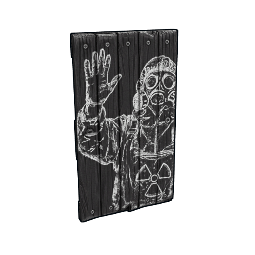 Chalk Menace Wood Door