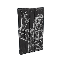 Chalk Menace Wood Door