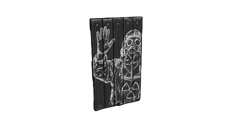 Chalk Menace Wood Door