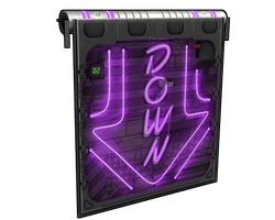 Neon Down Garage Door