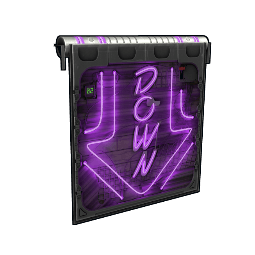 Neon Down Garage Door